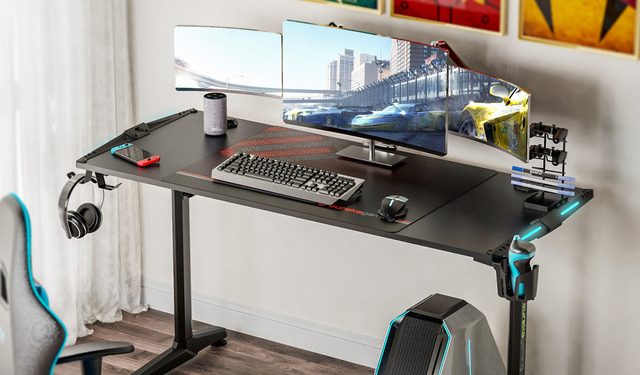 Eureka Ergonomic GIP 55″ RGB Gaming Desk
