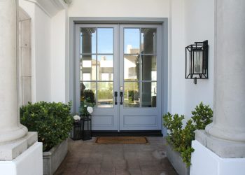 Front Door with Sidelights and Transom