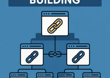 Tiered Link building infographic post explaining in pictorial form