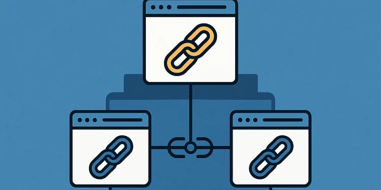 Tiered Link building infographic post explaining in pictorial form