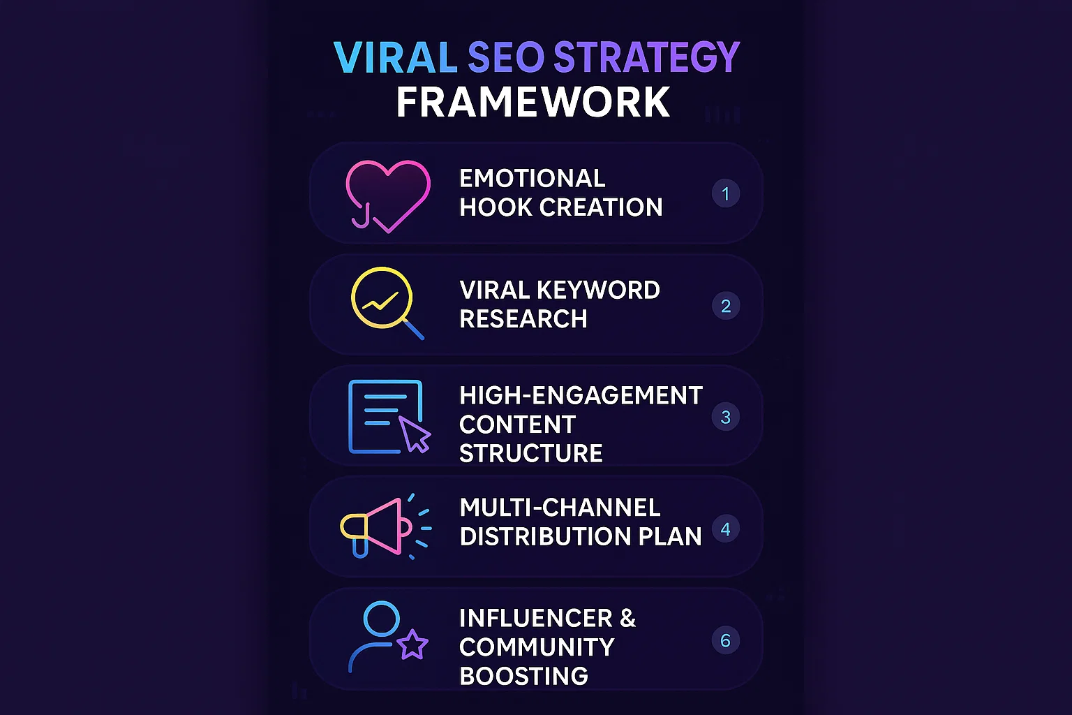Infographics Viral SEO Strategy Framework