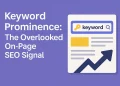 Blog Feature image title Keyword Prominence: The On-Page SEO Signal