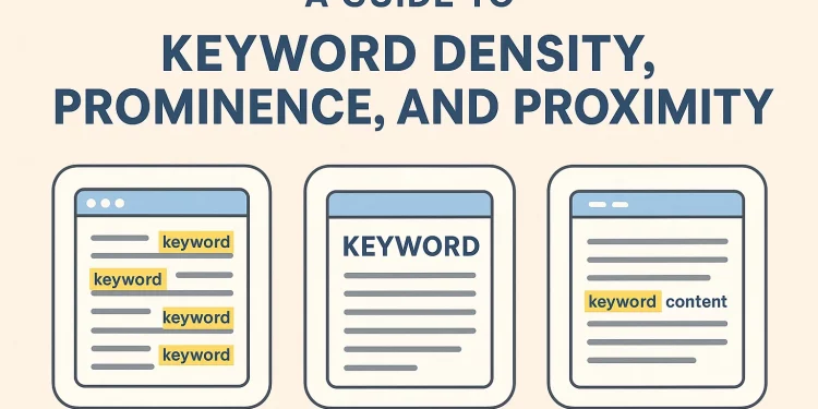 Feature image for keyword density, prominence and proximity